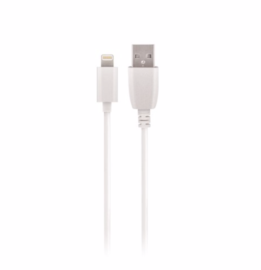 Maxlife iPhone / iPad / iPod Lightning-kaapeli 1A 1m, valkoinen – DigiShop Helsinki