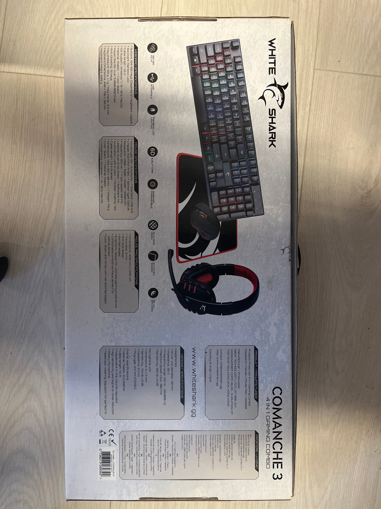 White Shark Comanche 3 – 4 in 1 Gaming Combo
