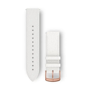 Garmin Quick Release 20 Kellohihna – Valkoinen Italian Leather / 18K Rose Gold PVD