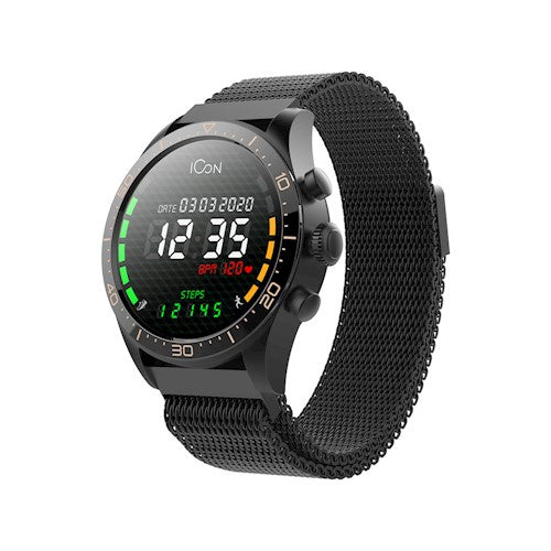 Forever AW-100 AMOLED Smart Watch, black - DigiShop