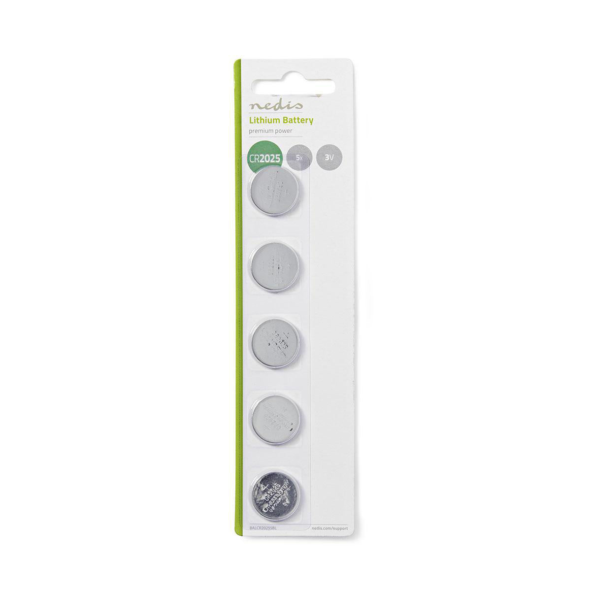 Nedis CR2025 3V Lithium Battery 5 kpl - DigiShop
