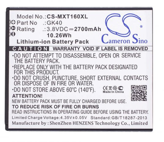 CS-MXT160XL GK40, Motorola G4 Play, 2700 mAh Bttery - DigiShop