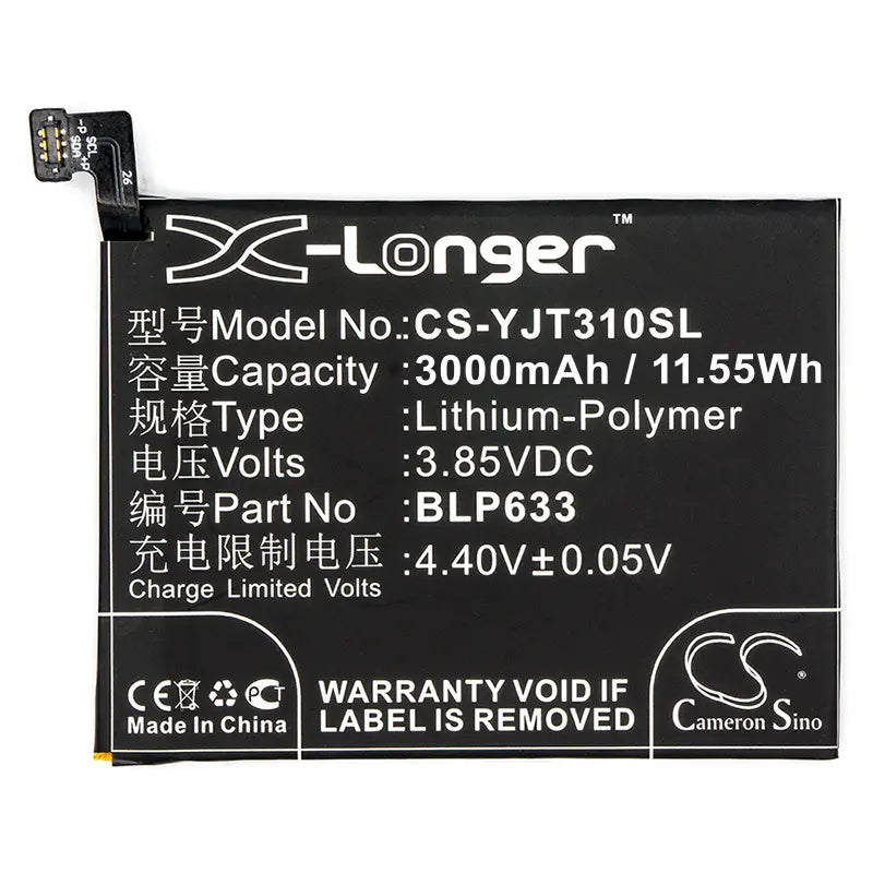 CS-YJT310SL BLP633, One Plus 3T, 3000 mAh Battery - DigiShop
