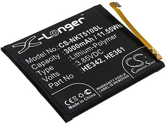 CS-NKT510SL HE342, HE361, NOKIA 5.1 Plus, 3000 mAh Battery - DigiShop