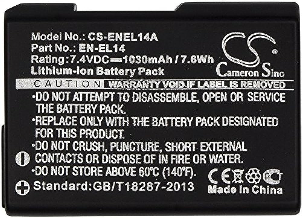 CS-ENEL14A EN-EL14, Nikon Coolpix P7000, 1030 mAh Battery - DigiShop