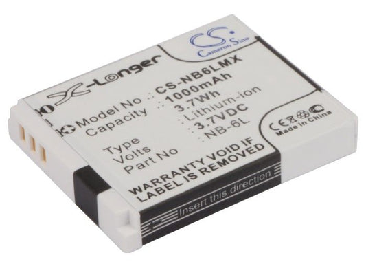 CS-NB6LMX NB-6L, Canon Digital IXUS 95 IS, 1000 mAh Battery - DigiShop