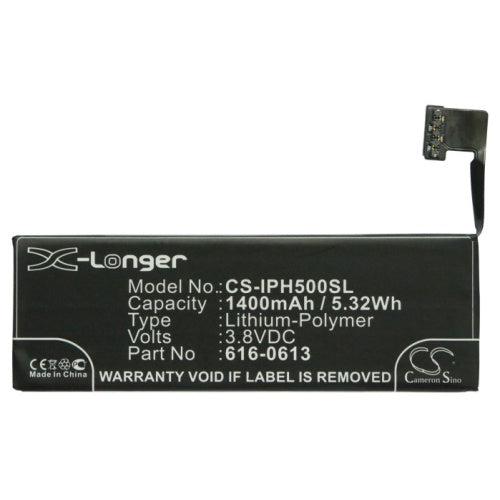 CS-IPH500SL 616-0613, iPhone 5, 1400 mAh Akku - DigiShop