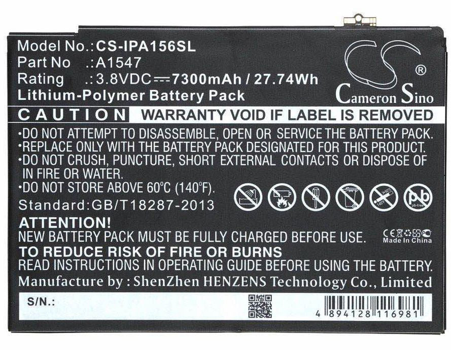 CS-IPA156SL A1547, iPad Air 2, 7300 mAh Akku - DigiShop