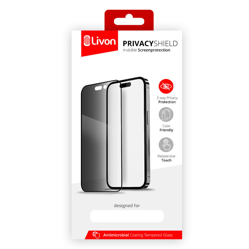 Livon Panssarilasi iPhone 14 Pro (PrivacyShield) - Privacy - DigiShopGroupOY
