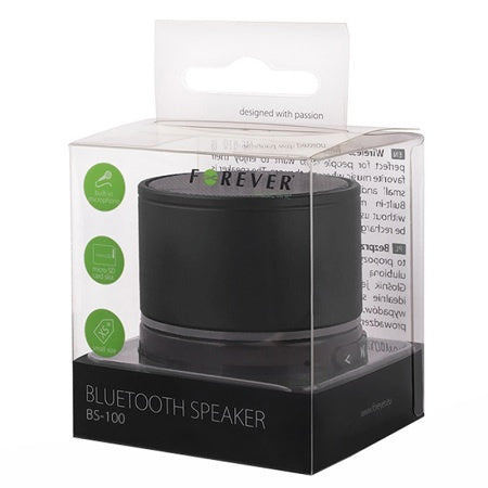 Forever BS-100 Bluetooth Speaker, Black - DigiShop