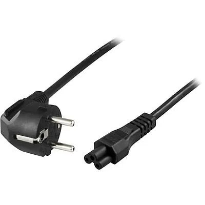 DELTACO Virtajohto Kulmapistokkeella CEE 7/7 - C5, 1M, 2.5a / 250v