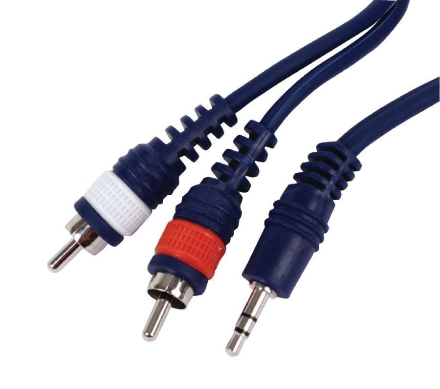 Stereo Audio cable, Mini Jack male - 2xRCA male L/R, 1.5m