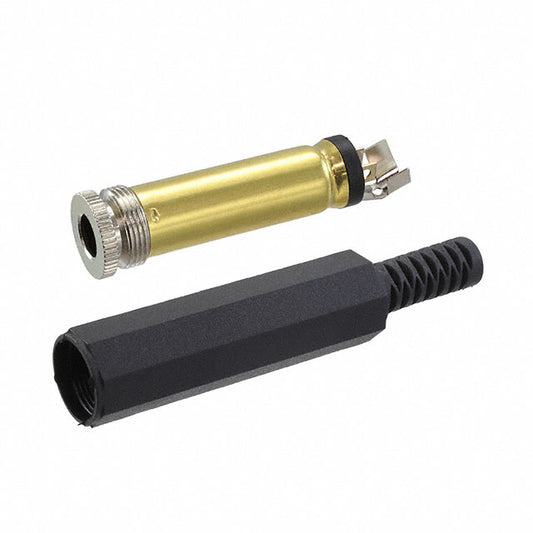 Mono Stereoliitin Kuulokkeet Puhelinjakki 6,35mm Naaras, Musta