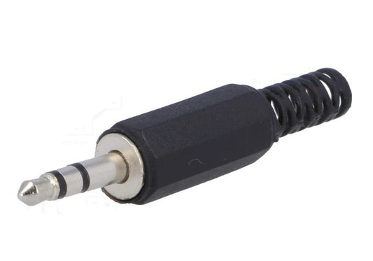 Pistoke Stereo Jack 3,5mm uros, Musta