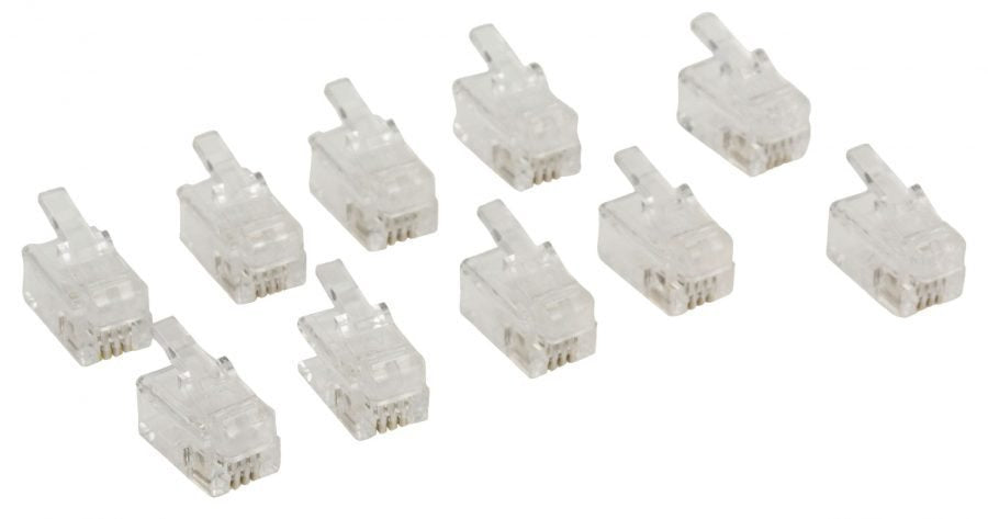 Valueline RJ10 Connector 10PCS, Transparent