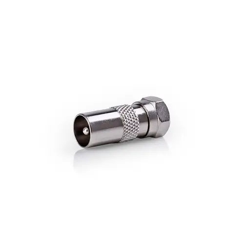 Nedis Antenna Adapter F-connector male - coaxial male, metal