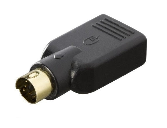 DELTACO Sovitin PS/2 uros - USB naaras, musta