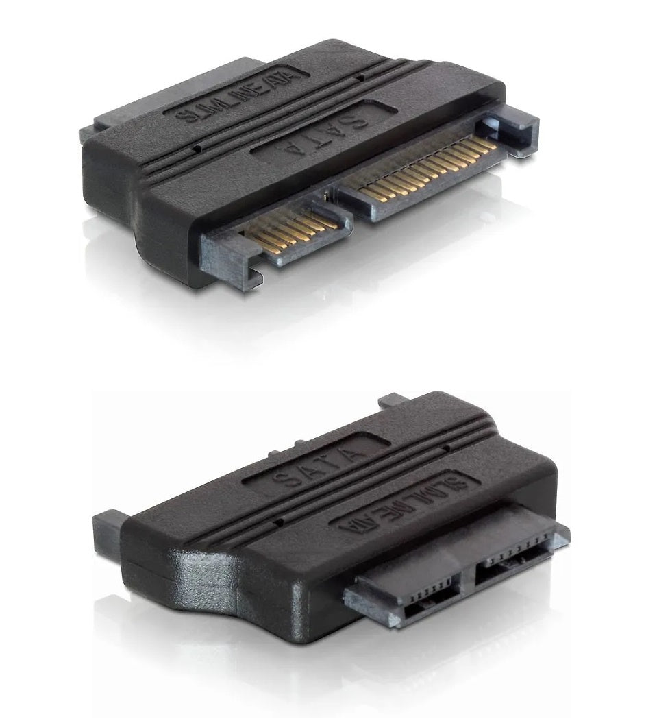 DeLOCK SATA -sovitini, ohut SATA 7+6pin-naaras - SATA 22pin-uros