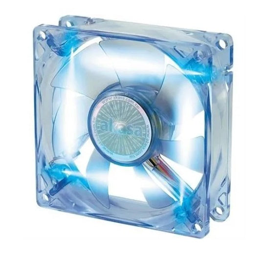 Akasa case fan 80mm with 4-blue LED