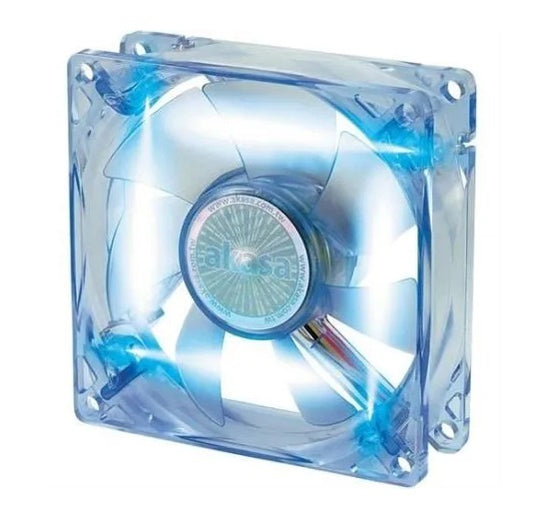 Akasa kotelo fan 80mm with 4-sininen LED