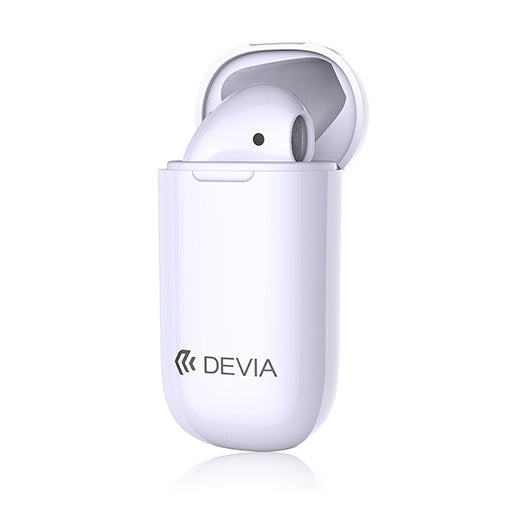 Devia Wireless Bluetooth Siingle In-ear Headset, White - DigiShopGroupOY